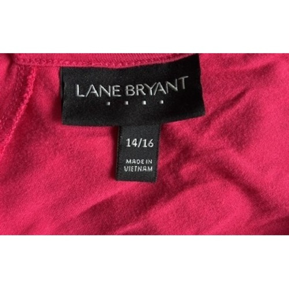 Lane‎ Bryant Pink Sleeveless V-Neck Maxi Dress Embroidered Shoulder Boho 14/16 - Picture 4 of 12
